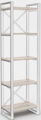 Стеллаж Hype Mebel Стандарт 80x200 (белый/древесина белая)
