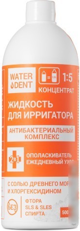 Жидкость для ирригатора Waterdent Антибактериальный комплекс 500 мл