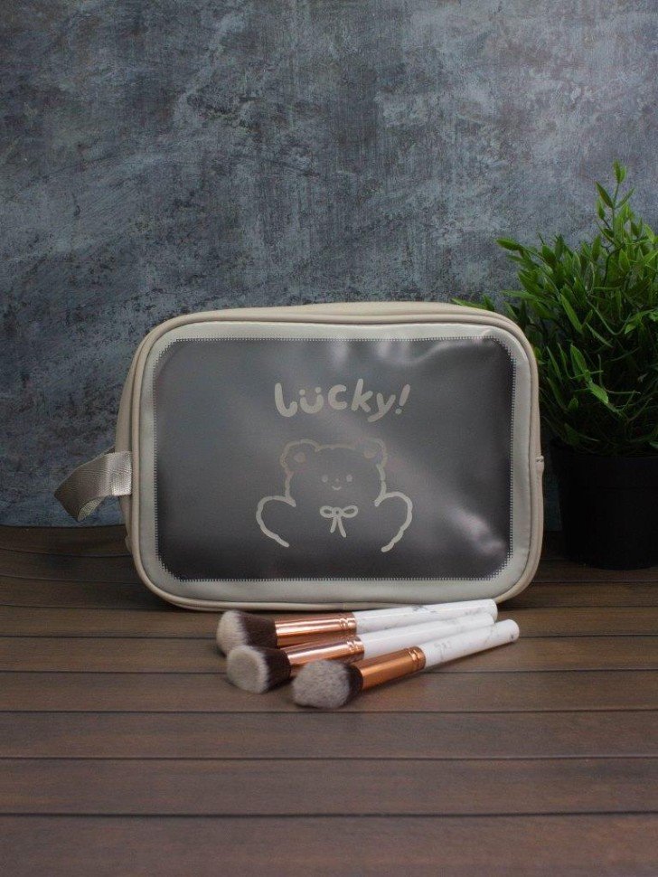 Косметичка ILikeGift Lucky bear ZT385-0017-34-02 (gray)