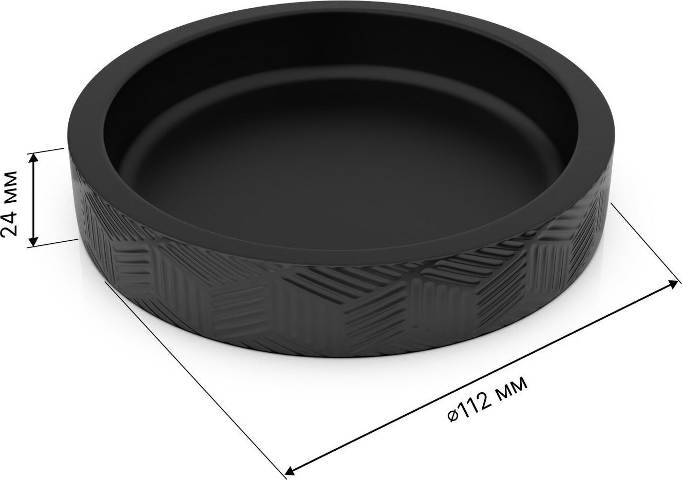 Мыльница FORA Delicate Black FOR-DLB036