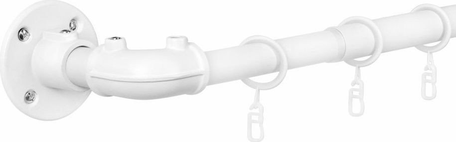 Карниз для штор UG Home Раздвижной 1-рядный 1КМ-У-49-360-БЛ (белый, 0.49-3.6м)