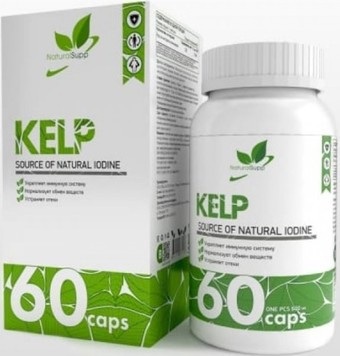Витамины, минералы NaturalSupp Ламинария (Kelp), 325 мг, 60 капс.