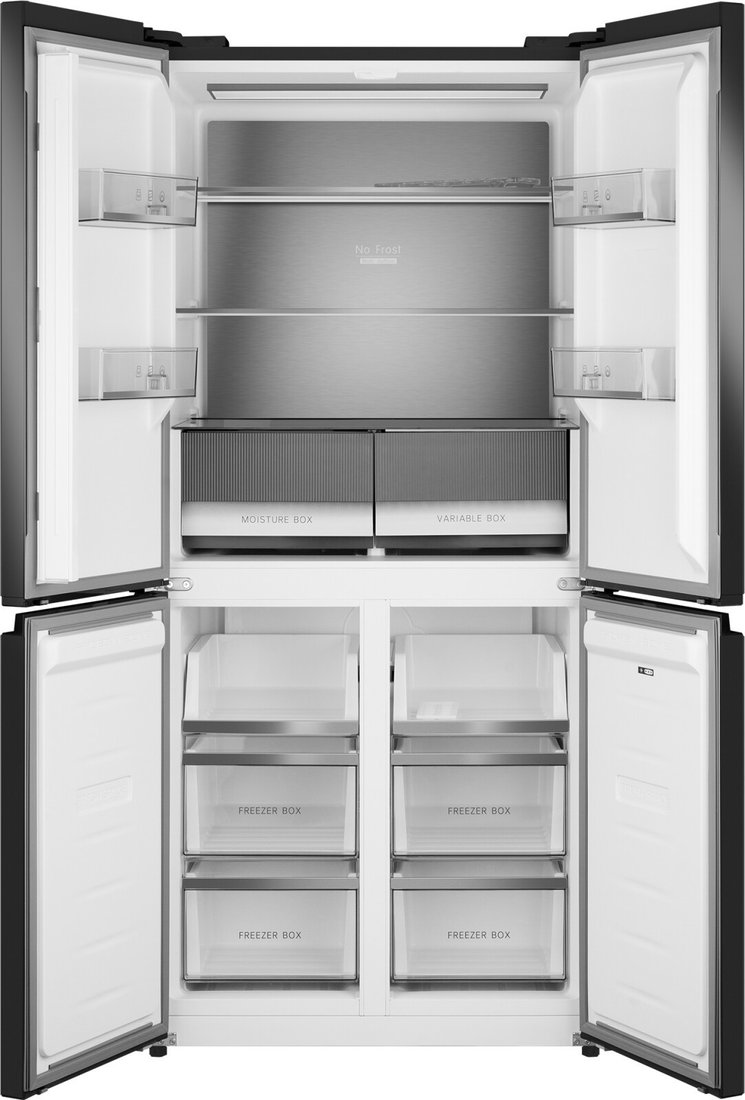 Четырёхдверный холодильник Weissgauff WCD 450 Rock Glass NoFrost Inverter