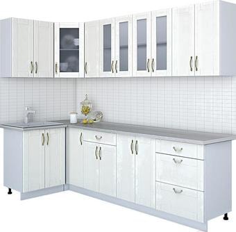 Угловая кухня Интерлиния Мила Крафт 1.2x2.7 (дуб полярный)