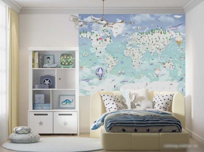 Фотообои Citydecor Детская Карта мира 357 300x260