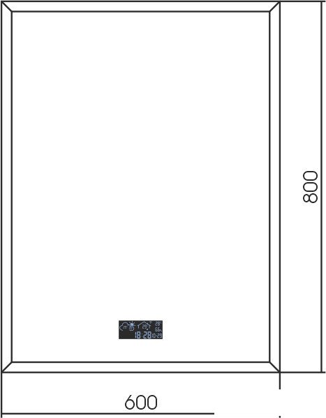 Silver Mirrors Зеркало Эдисон Метео 60x80 LED-00002807
