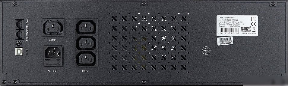 Источник бесперебойного питания Kiper R1200 RM IEC (1200VA/720W)