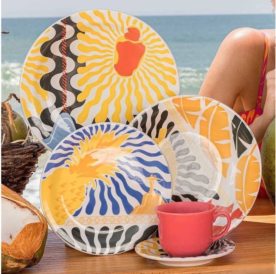 Тарелка глубокая Oxford Floreal Salada Tropical 126970 J067-6845