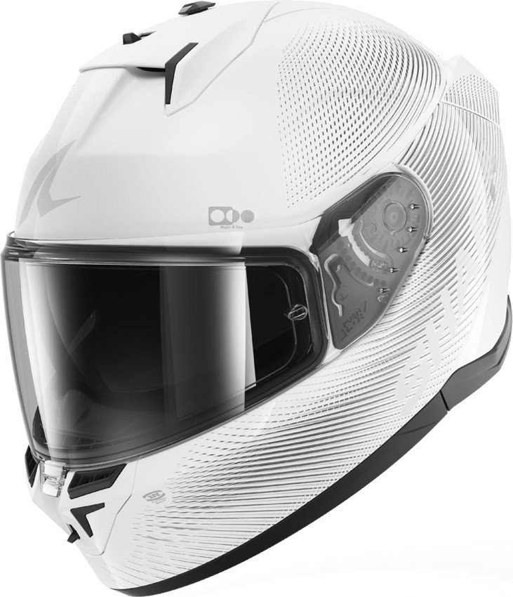 Мотошлем Shark Helmets D-Skwal 3 SP Lyne HE0902E-WSS-L (L, белый/серебристый)