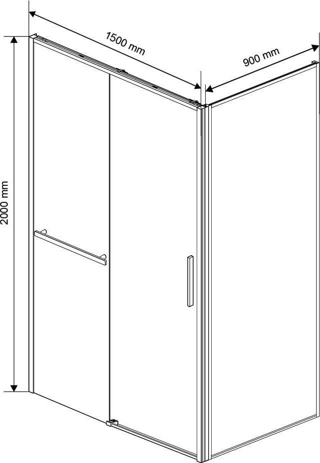 Душевой уголок Vincea Slim Soft VSR-1SS9015CLGM