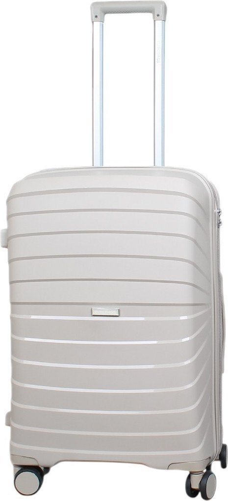 Чемодан-спиннер Eurobags PP-N99 (М, молочный)