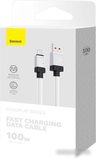 Кабель Baseus CoolPlay Series USB Type-A - USB Type-C 662802352B (1 м, белый)