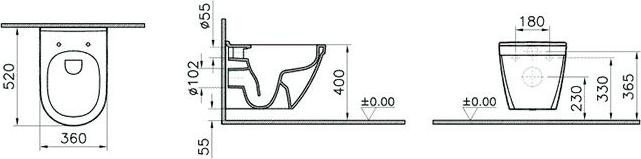 Унитаз подвесной Vitra S50 7740B003-0850