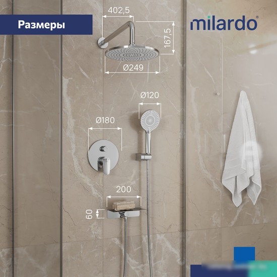 Душевая система IDDIS Rora RORSB02M67