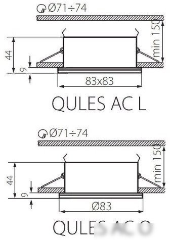 Точечный светильник Kanlux Qules ACL-W 26300