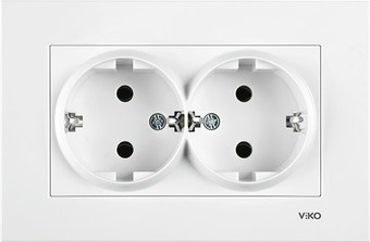 Розетка Viko Karre 90960056 (с рамкой)