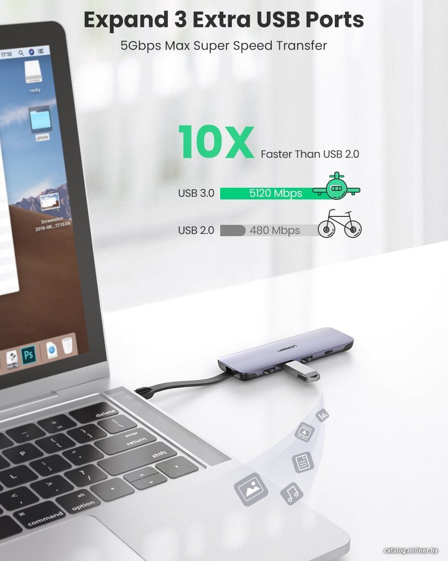 USB-хаб Ugreen CM285 70408