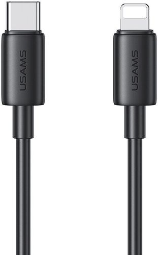 Кабель Usams SJ712 USB Type-C - Lightning (1 м, черный)
