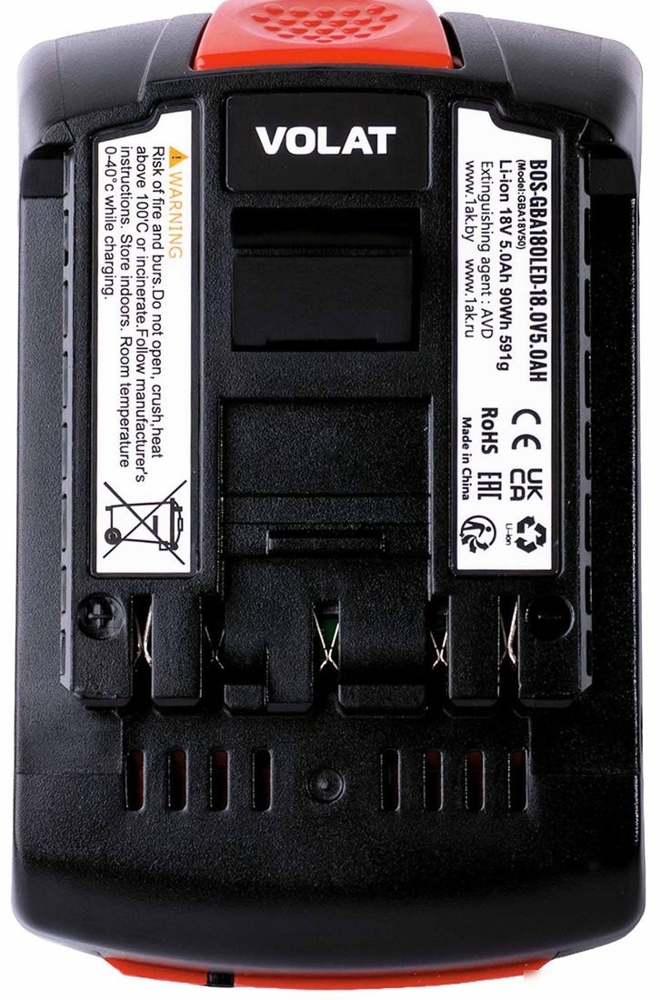 Аккумулятор VOLAT BOS-GBA180LED (18В/5 Ah)