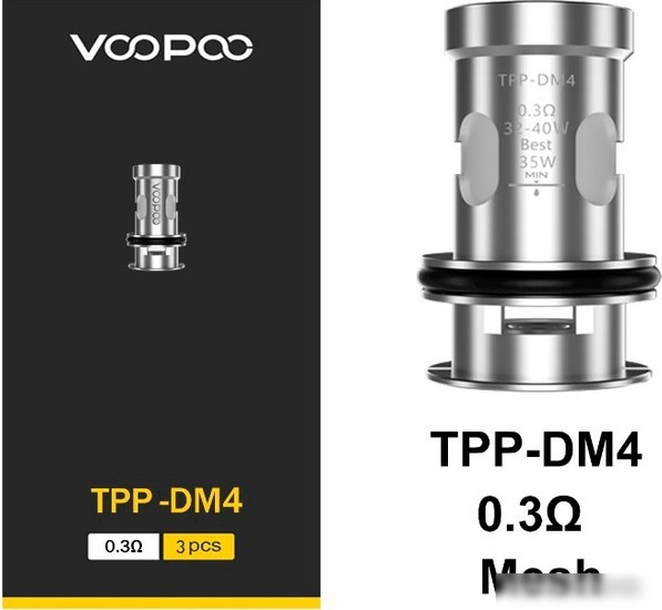 Набор испарителей VooPoo TPP DM4 (0.3 Ом, 3шт)