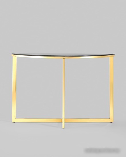 Консольный стол Stool Group Альба 115x30 ECST-095-SR-TG (стекло черное/сталь золото)