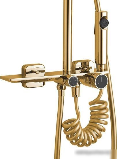 Душевая система Rea Helix Gold REA-P6619