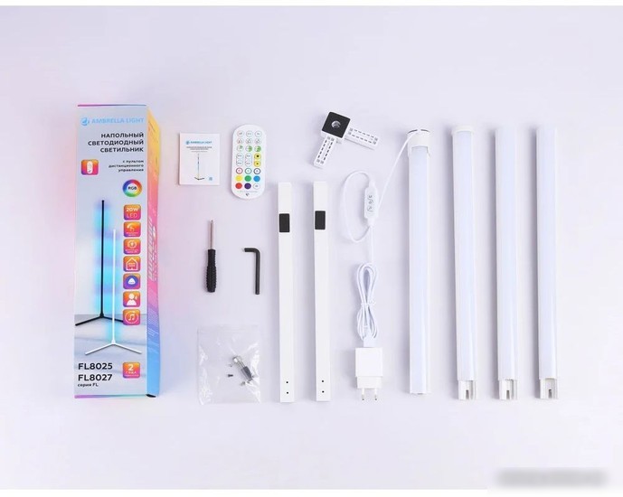 Торшер Ambrella light FL8025 WH (белый)