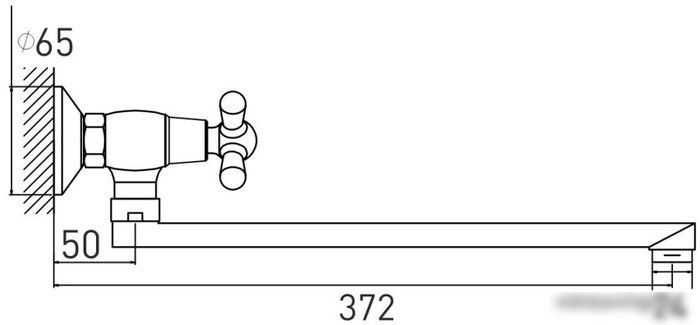 Смеситель Gross Aqua Retro 7016083С-35L(F) - Н