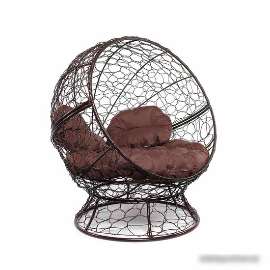 Кресло M-Group Апельсин 11520205 (коричневый ротанг/коричневая подушка)