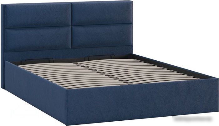 Кровать Трия Глосс универсальный тип 1 с ПМ и заглушиной 160x200 (Wellmart Blue)