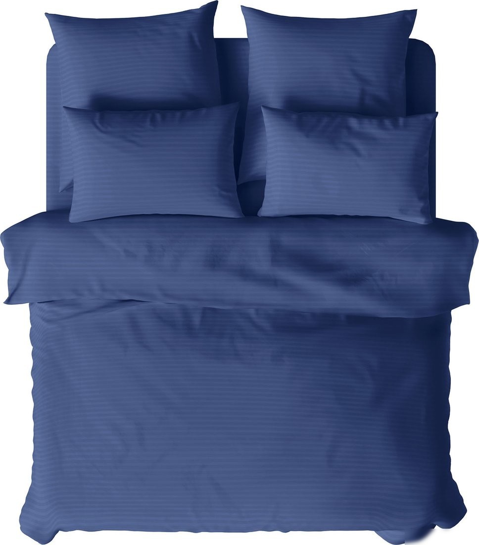 Постельное белье Verossa Stripe Семейный 738000 (50x70, Indigo)