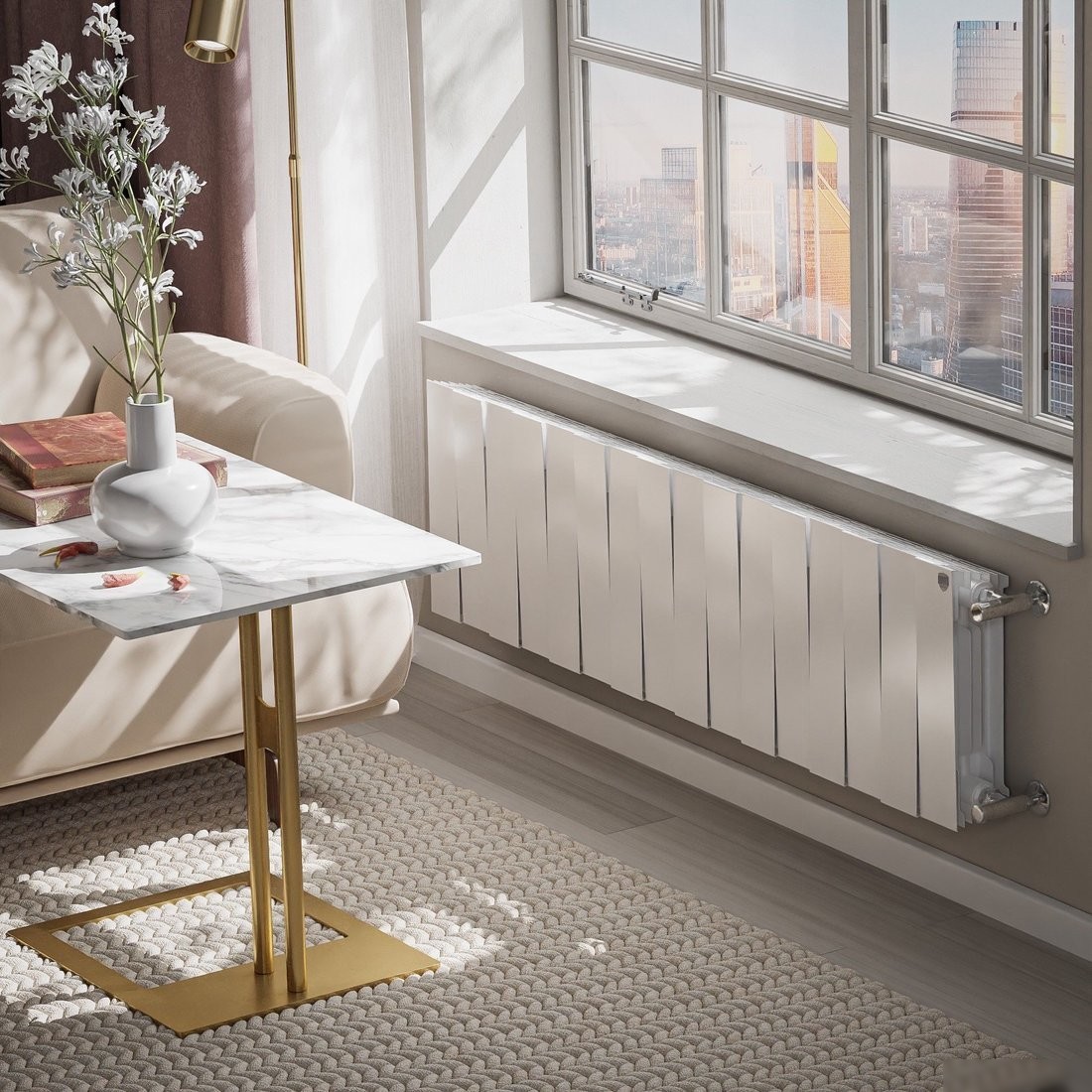 Биметаллический радиатор Royal Thermo PianoForte 300 Белый - 16 секций
