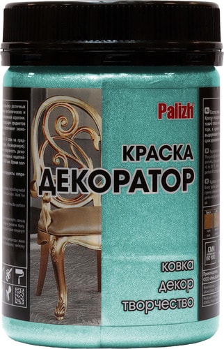 Краска Palizh Декоратор (изумруд металлик, 0.25 кг)