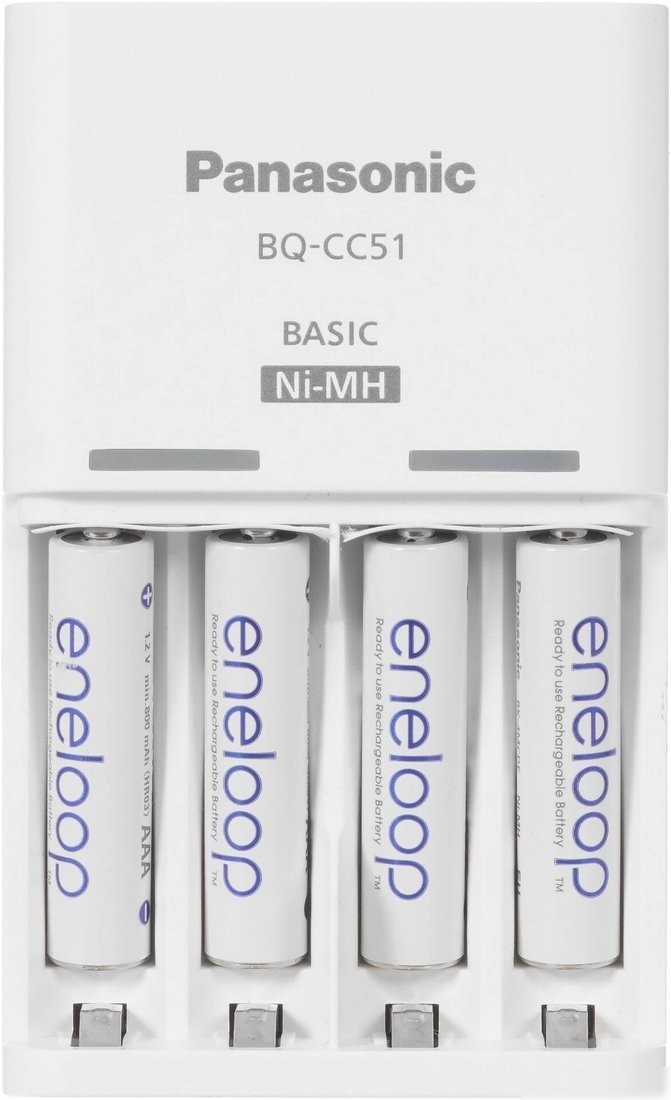 Аккумуляторы + зарядное Panasonic Eneloop Basiс Charger K-KJ51MCD04E