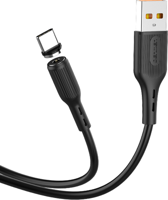 Кабель Denmen D18T USB Type-A - USB Type-C (1 м, черный)