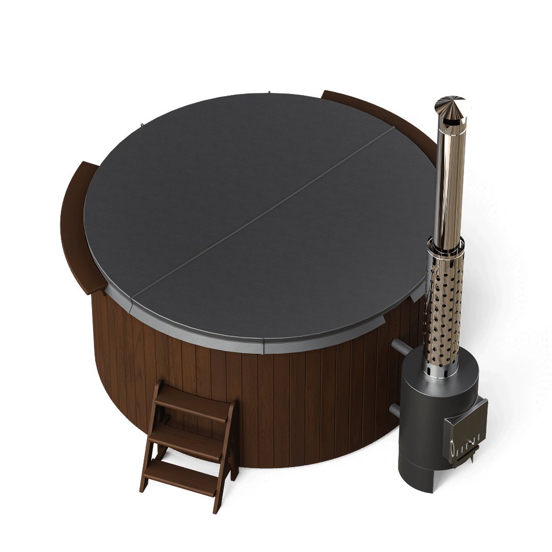Купель PolarSpa Comfort термососна 195 Hot (темный, с аэромассажем и утеплением композитной чаши)