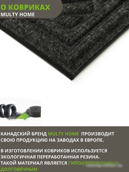 Придверный коврик Multy Home Rambo-Lima 43x63 SH50001585 (разноветный/надпись/сердца)