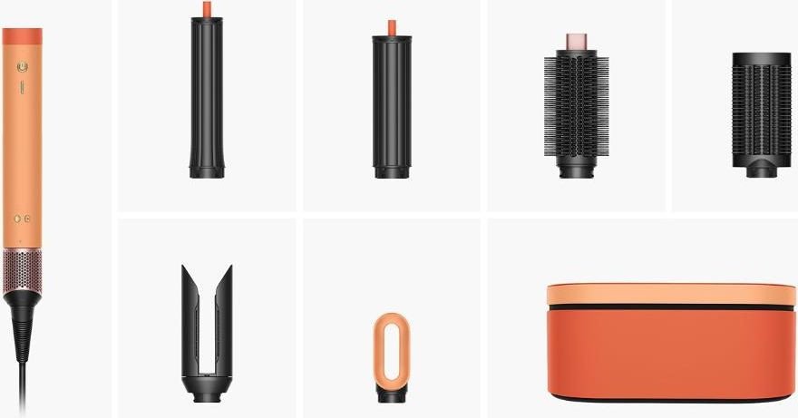 Фен-стайлер Dyson Airwrap Co-anda2x HS09 Straight+Wavy (с переходником на евровилку, керамический абрикосовый/топаз)