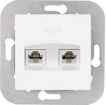 Розетка телефонная Bylectrica Уют ТР24-055 (белый)