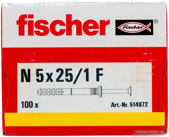 Дюбель-гвоздь Fischer N 5 x 25/1 F 514872 (100 шт)