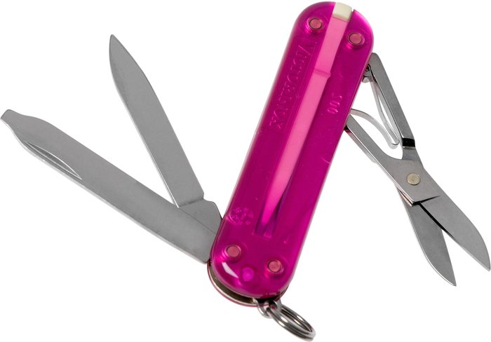 Мультитул Victorinox Classic SD Transparent (розовый)