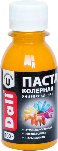 Колеровочная краска Dali универсальная 0.1 кг (золотисто-желтый)