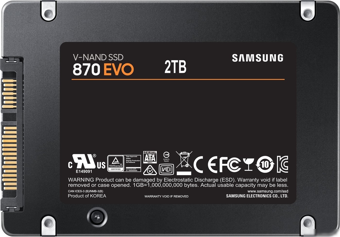 SSD Samsung 870 Evo 2TB MZ-77E2T0BW