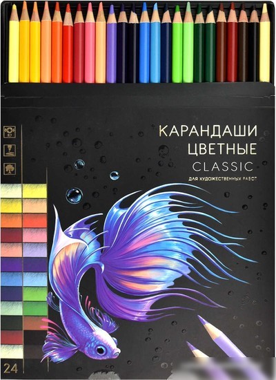 Набор цветных карандашей Феникс+ Классик 64098 (24 цв)