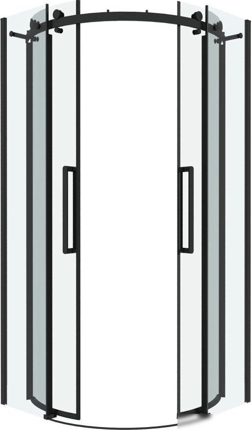 Душевой уголок Grossman Classic 90x90x195 301.K33.04.9090.21.00 (черный матовый/прозрачное стекло)