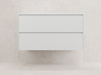 Symbolite Тумба под умывальник Лима 100 Line Plus 2 ящика (подвесная, белый матовый)