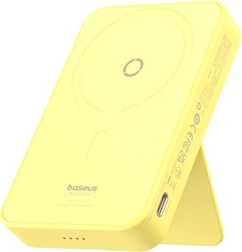 Внешний аккумулятор Baseus MagPro Magnetic Bracket Wireless Fast-Charging Power Bank 20W 5000mAh (желтый, китайская версия)