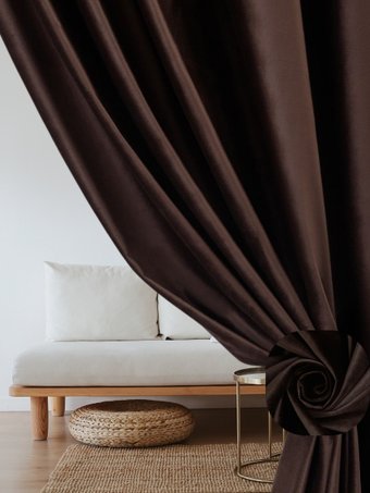 Комплект штор Soft Lines Бархат 9102G-E11 (270x270, шоколад)