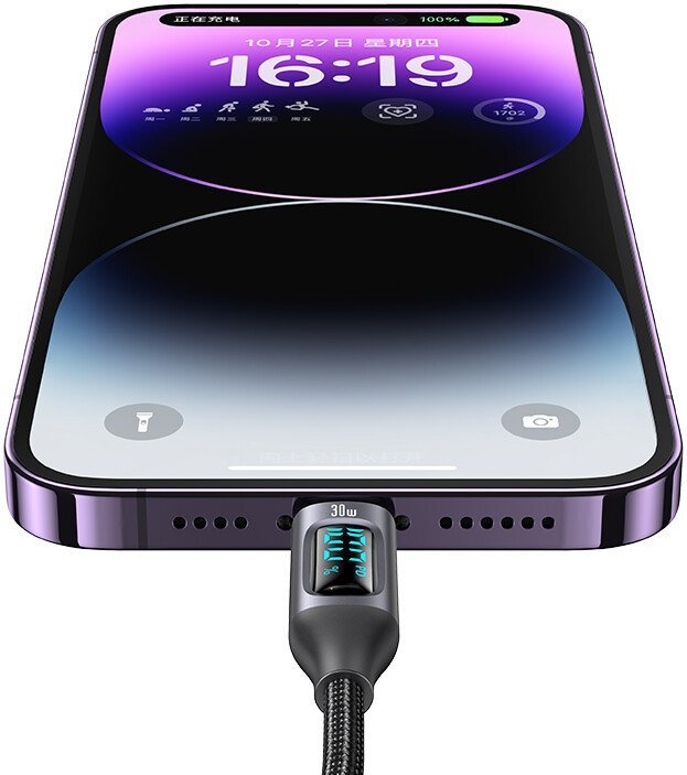 Кабель Usams US-SJ667 USB Type-С - Lightning (1.2 м, черный)