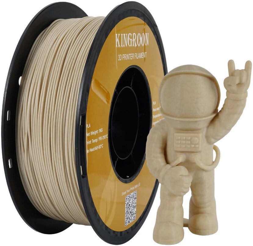 Филамент Kingroon PLA 1.75мм HC142 (1 кг, древесный)